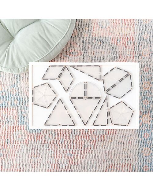 Connetix 24 Pieces - Shape Expansion Pack - Clear -100% Non-toxic ABS Plastic - STEM Learning! Magnetic Games