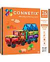 Connetix 26 Pieces - Motion Pack - Bright - 100% Non-toxic ABS Plastic - STEM Learning! Magnetic Games