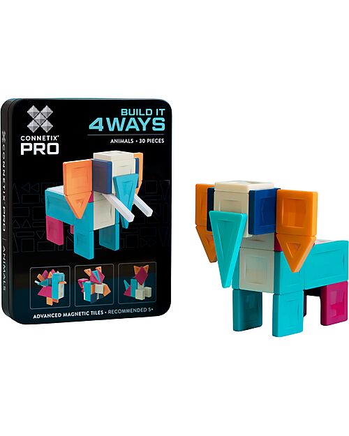 Connetix 30 Pieces - Build-It Pro Pack - Pets - 100% Non-Toxic ABS Plastic - STEM Learning! Magnetic Games