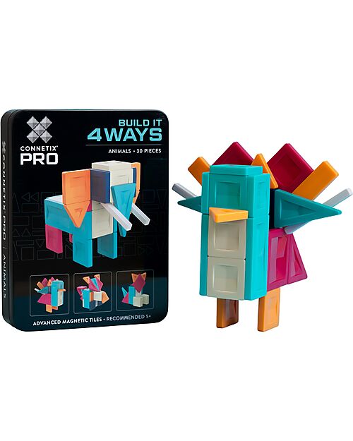 Connetix 30 Pieces - Build-It Pro Pack - Pets - 100% Non-Toxic ABS Plastic - STEM Learning! Magnetic Games