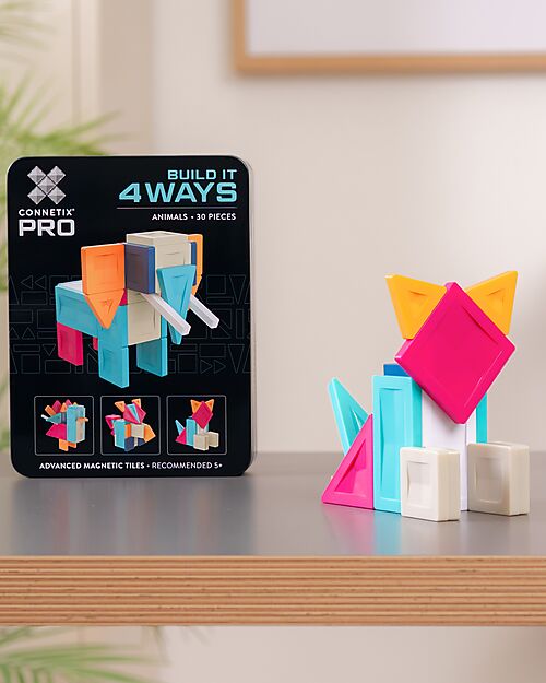 Connetix 30 Pieces - Build-It Pro Pack - Pets - 100% Non-Toxic ABS Plastic - STEM Learning! Magnetic Games