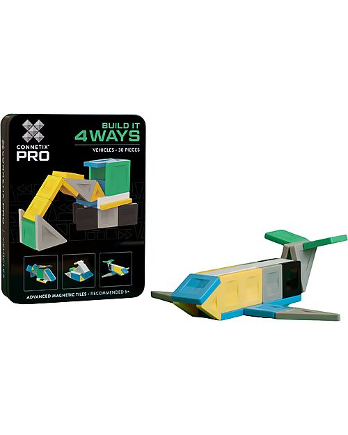 Connetix 30 Pieces - Build-It Pro Pack - Vehicles - 100% Non-Toxic ABS Plastic - STEM Learning! Magnetic Games