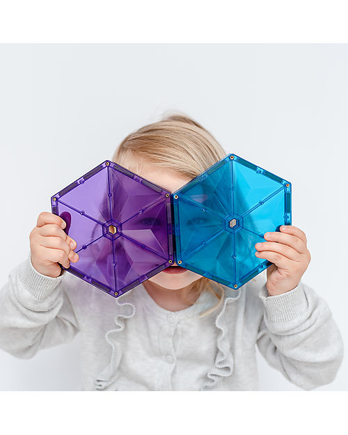 Connetix 30 Pieces - Geometry Pack - Rainbow -100% Non-toxic ABS Plastic - STEM Learning! Magnetic Games