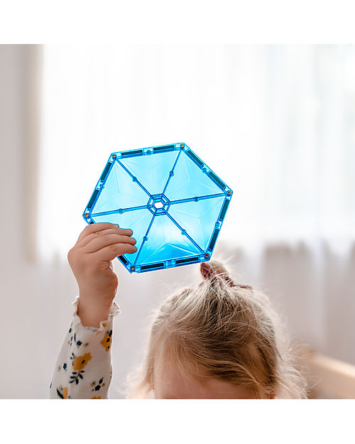 Connetix 30 Pieces - Geometry Pack - Rainbow -100% Non-toxic ABS Plastic - STEM Learning! Magnetic Games