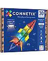 Connetix 30 Pieces - Light Pack - Rocket - 100% Non-toxic ABS Plastic - STEM Learning! Magnetic Games