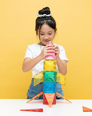 Connetix 30 Pieces - Light Pack - Rocket - 100% Non-toxic ABS Plastic - STEM Learning! Magnetic Games