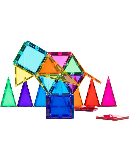 Connetix 32 Pieces - Discovery Pack - Bright - 100% Non-toxic ABS Plastic - STEM Learning! Magnetic Games