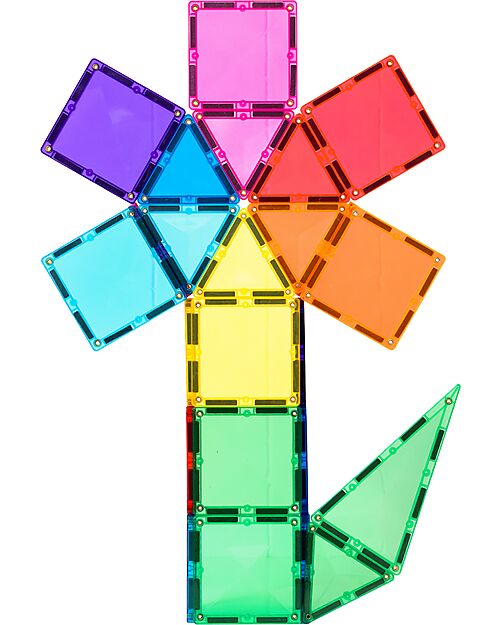 Connetix 32 Pieces - Discovery Pack - Bright - 100% Non-toxic ABS Plastic - STEM Learning! Magnetic Games