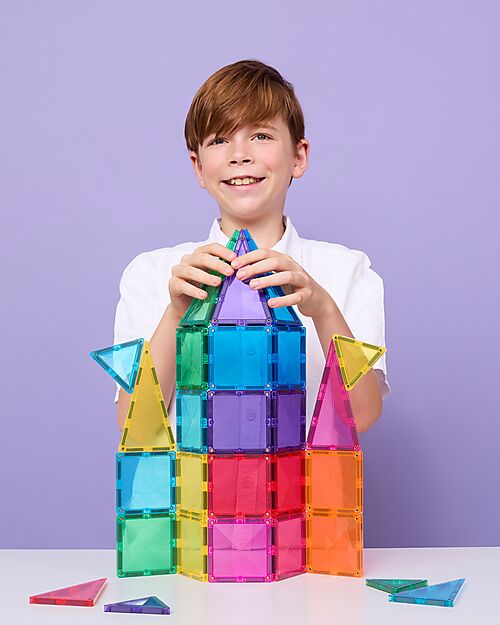 Connetix 32 Pieces - Discovery Pack - Bright - 100% Non-toxic ABS Plastic - STEM Learning! Magnetic Games