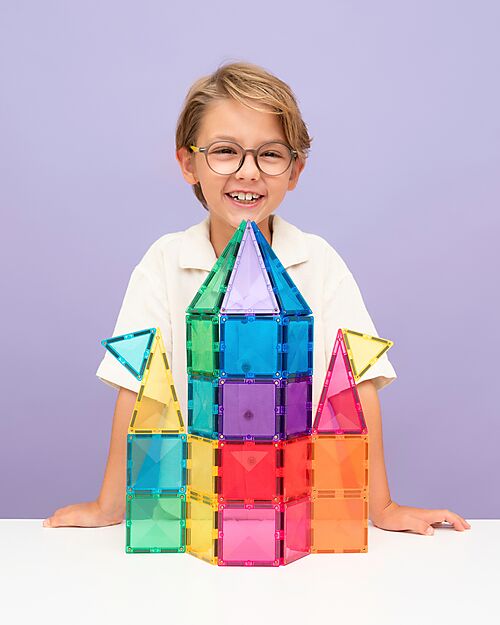 Connetix 32 Pieces - Discovery Pack - Bright - 100% Non-toxic ABS Plastic - STEM Learning! Magnetic Games
