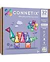 Connetix 32 Pieces - Discovery Pack - Pastel - 100% Non-toxic ABS Plastic - STEM Learning! Magnetic Games