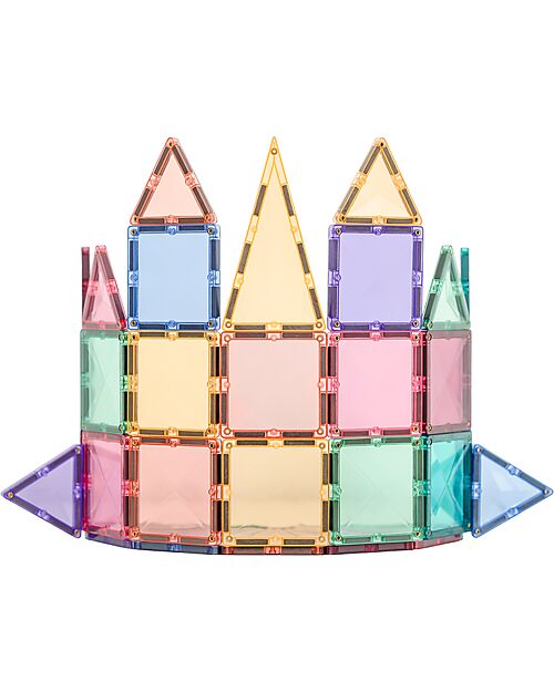 Connetix 32 Pieces - Discovery Pack - Pastel - 100% Non-toxic ABS Plastic - STEM Learning! Magnetic Games