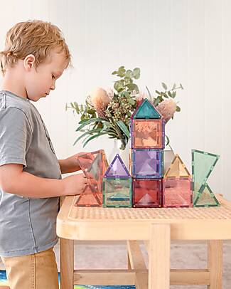 Connetix 32 Pieces - Discovery Pack - Pastel - 100% Non-toxic ABS Plastic - STEM Learning! Magnetic Games