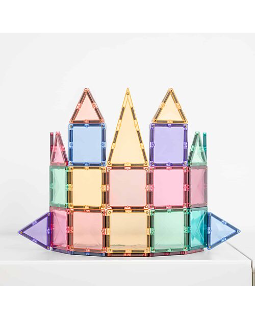 Connetix 32 Pieces - Mini Pack - Pastel - 100% Non Toxic ABS Plastic - STEM Learning! Magnetic Games