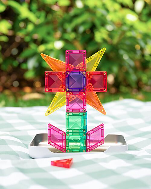 Connetix 32 Pieces - Travel Mini Pack - 100% Non-toxic ABS Plastic - STEM Learning! Magnetic Games