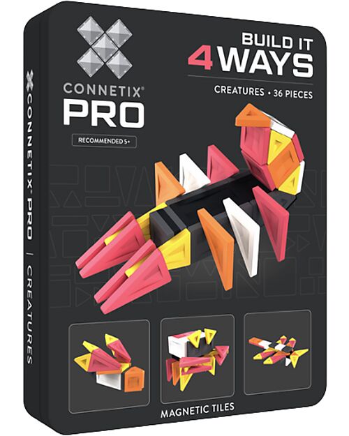 Connetix 36 Pieces - Build-It Pro Pack - Creatures - 100% Non-Toxic ABS Plastic - STEM Learning! Magnetic Games