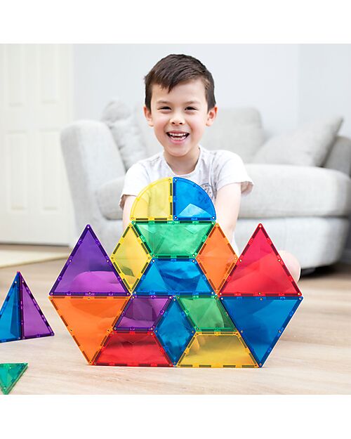 Connetix 36 Pieces - Shape Expansion Pack - Rainbow -100% Non-toxic ABS Plastic - STEM Learning! Magnetic Games