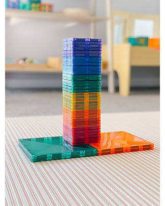 Connetix 40 Pieces - Expansion Pack - Rainbow -100% Non-toxic ABS Plastic - STEM Learning! Magnetic Games