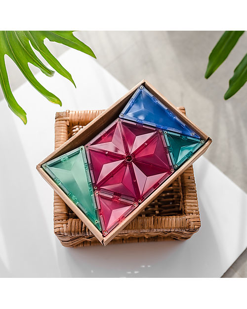 Connetix 40 Pieces - Geometry Pack - Pastel - 100% Non-toxic ABS Plastic - STEM Learning! Magnetic Games