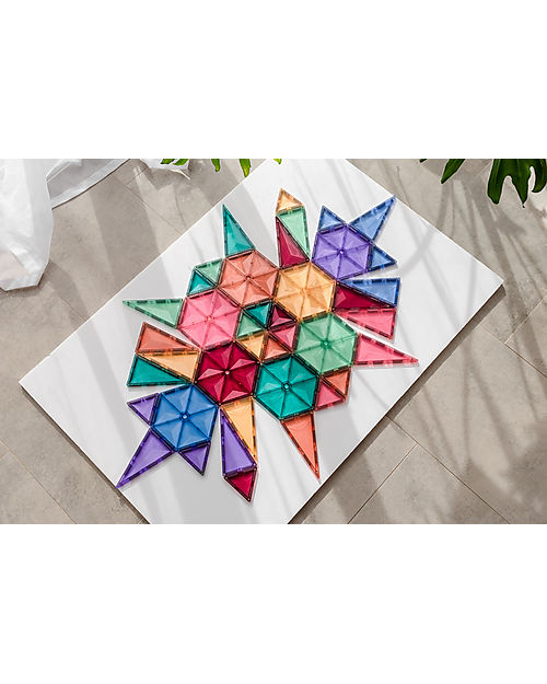 Connetix 40 Pieces - Geometry Pack - Pastel - 100% Non-toxic ABS Plastic - STEM Learning! Magnetic Games