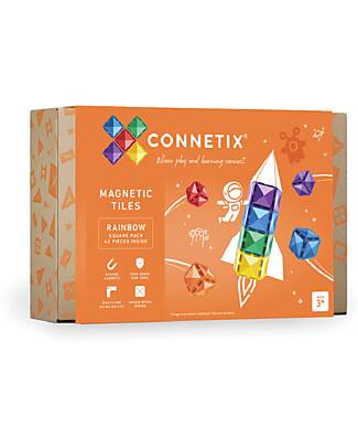 Connetix 42 Pieces - Expansion Pack - Rainbow -100% Non-toxic ABS Plastic - STEM Learning! Magnetic Games