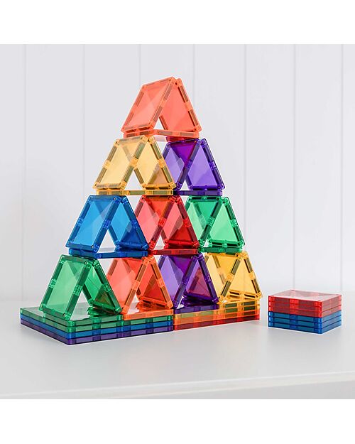 Connetix 42 Pieces - Expansion Pack - Rainbow -100% Non-toxic ABS Plastic - STEM Learning! Magnetic Games