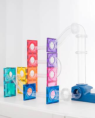 Connetix 47 Pieces - Pack Ball Track - Launcher - 100% Non-toxic ABS Plastic - STEM Learning! Magnetic Games
