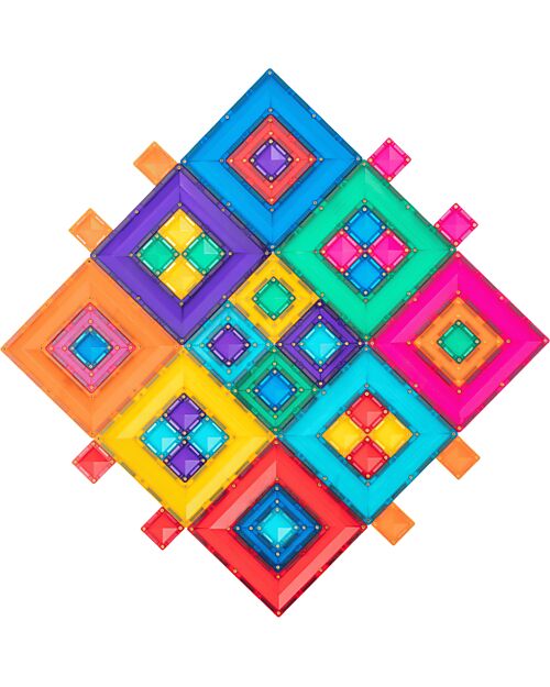 Connetix 48 Pieces - Portal Pack - Bright - 100% Non-toxic ABS Plastic - STEM Learning! Magnetic Games