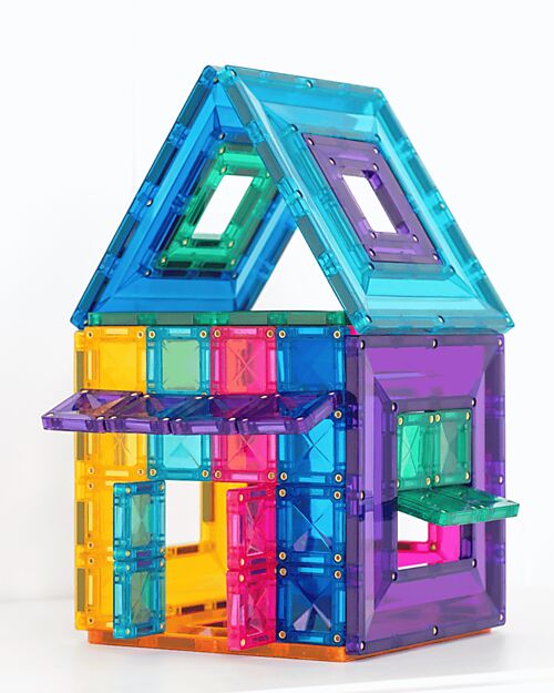 Connetix 48 Pieces - Portal Pack - Bright - 100% Non-toxic ABS Plastic - STEM Learning! Magnetic Games