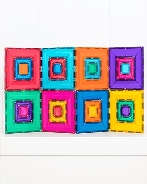 Connetix 48 Pieces - Portal Pack - Bright - 100% Non-toxic ABS Plastic - STEM Learning! Magnetic Games