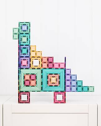 Connetix 48 Pieces - Portal Pack - Pastel - 100% Non-toxic ABS Plastic - STEM Learning! - +3 years Magnetic Games