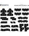 Connetix 48 Pieces - Roads - Black - 100% Non Toxic ABS Plastic - STEM Learning! Magnetic Games