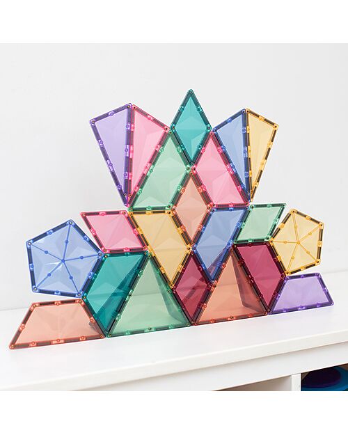 Connetix 48 Pieces - Shape Expansion Pack - Pastel -100% Non-toxic ABS Plastic - STEM Learning! Magnetic Games