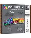 Connetix 50 Pieces - Transport Pack - Bright - 100% Non-Toxic ABS Plastic - STEM Learning! Magnetic Games