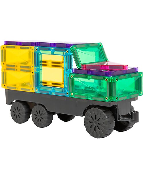 Connetix 50 Pieces - Transport Pack - Bright - 100% Non-Toxic ABS Plastic - STEM Learning! Magnetic Games
