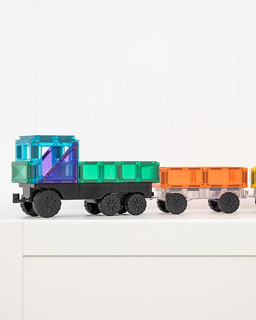 Connetix 50 Pieces - Transport Pack - Bright - 100% Non-Toxic ABS Plastic - STEM Learning! Magnetic Games