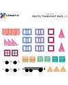 Connetix 50 Pieces - Transport - Pastel - 100% Non Toxic ABS Plastic - STEM Learning! Magnetic Games
