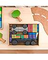 Connetix 50 Pieces - Transport - Rainbow - 100% Non Toxic ABS Plastic - STEM Learning! Magnetic Games
