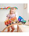 Connetix 50 Pieces - Transport - Rainbow - 100% Non Toxic ABS Plastic - STEM Learning! Magnetic Games