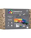 Connetix 50 Pieces - Transport - Rainbow - 100% Non Toxic ABS Plastic - STEM Learning! Magnetic Games