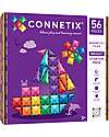 Connetix 56 Pieces - Starter Pack - Bright - 100% Non-Toxic ABS Plastic - STEM Learning! Magnetic Games
