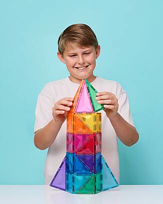 Connetix 56 Pieces - Starter Pack - Bright - 100% Non-Toxic ABS Plastic - STEM Learning! Magnetic Games