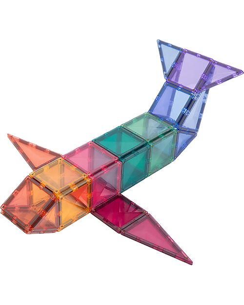 Connetix 56 Pieces - Starter Pack - Pastel - 100% Non-toxic ABS Plastic - STEM Learning! Magnetic Games