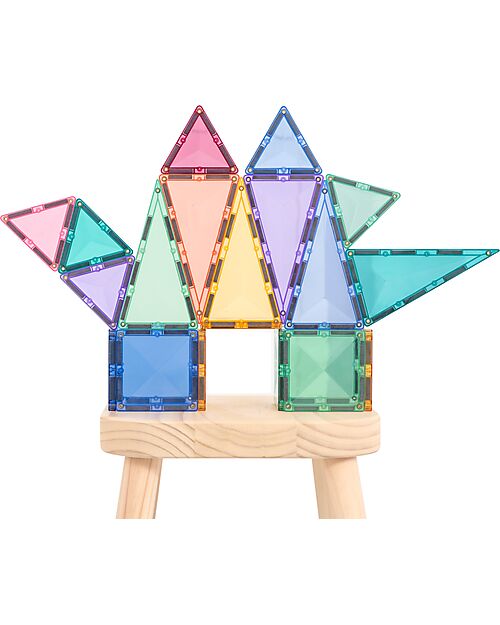 Connetix 56 Pieces - Starter Pack - Pastel - 100% Non-toxic ABS Plastic - STEM Learning! Magnetic Games