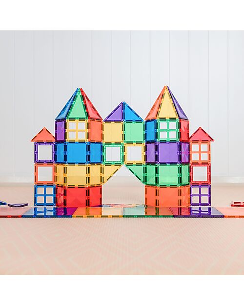 Connetix 60 Pieces - Starter Pack - Rainbow -100% Non-toxic ABS Plastic - STEM Learning! Magnetic Games