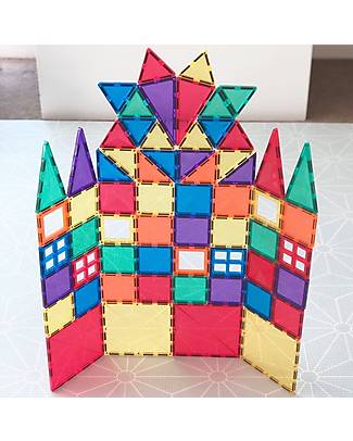 Connetix 62 Pieces - Starter Pack - Rainbow -100% Non-toxic ABS Plastic - STEM Learning! Magnetic Games