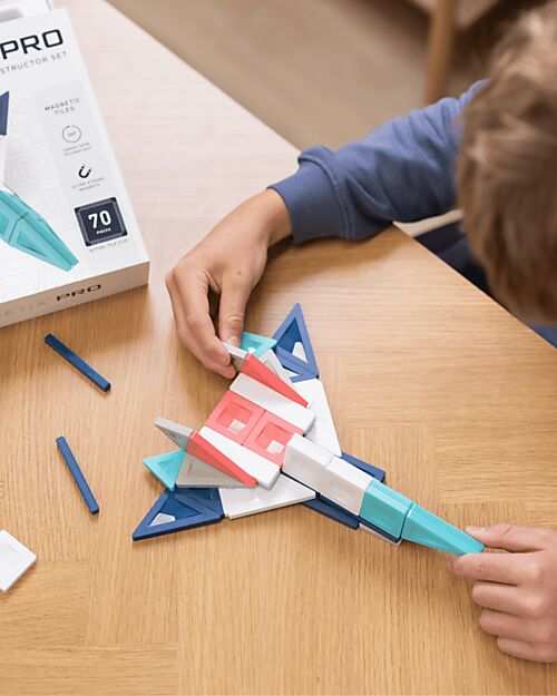 Connetix 70 Pieces - Pro Constructor Pack - 100% Non-toxic ABS Plastic - STEM Learning! Magnetic Games