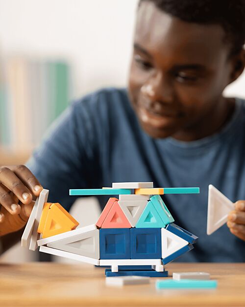 Connetix 70 Pieces - Pro Constructor Pack - 100% Non-toxic ABS Plastic - STEM Learning! Magnetic Games