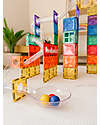 Connetix Ball Run Pack for Magnetic Tiles - Rainbow - 92 pc - STEM Learning! Magnetic Games