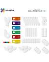 Connetix Ball Run Pack for Magnetic Tiles - Rainbow - 92 pc - STEM Learning! Magnetic Games